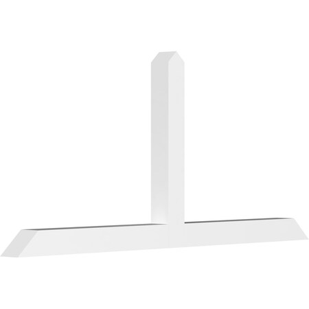 Ekena Millwork Portland Architectural Grade PVC Gable Bracket, 108"W x 49 1/2"H x 6"D x 6"F, 11/12 Pitch GBP108X50X0606POR00